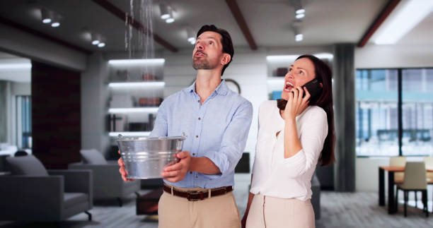Water damage restoration process in East Marion, NY